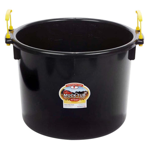 Little Giant Muck Tub – 40 & 70 Quart Heavy Duty Muck Bucket with Plastic Handles