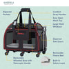 Luxury Lorry Pet Carrier with Removable Wheels and Telescopic Handle