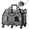 Luxury Rider Pet Carrier with Removable Wheels and Telescopic Handle