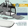 Luxury Rider Pet Carrier with Removable Wheels and Telescopic Handle