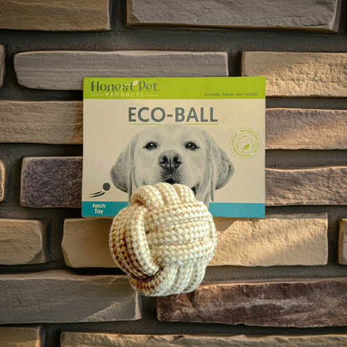 Eco-Ball: The Ultimate Natural Cotton Rope Dog Toy for Happy Pups And Dental Health