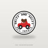 Sniff and Shift Circle-Logo Magnet: 4 Inch