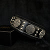 The Maximus collar 2.5 inch wide black & silver