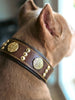 The Maximus collar 2.5 inch wide brown & gold