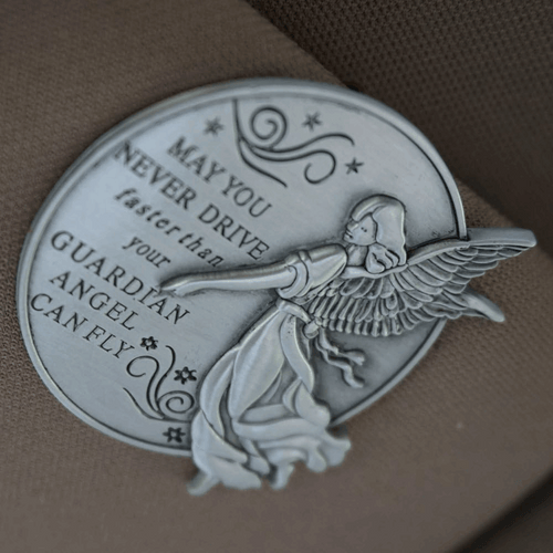Guardian Angel Car Visor Clip - Metal Auto Accessory Gift for New Drivers