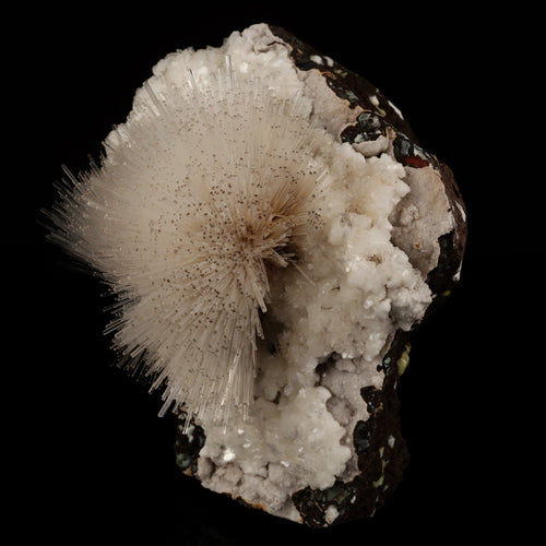 Mesolite on Heulandite Free Standing Natural Mineral Specimen # B 6051