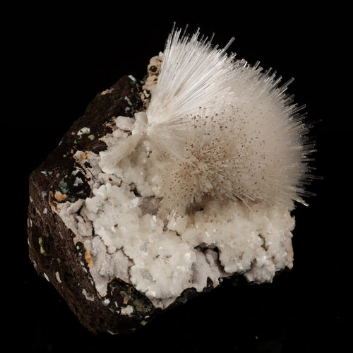 Mesolite on Heulandite Free Standing Natural Mineral Specimen # B 6051