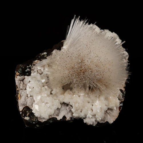 Mesolite on Heulandite Free Standing Natural Mineral Specimen # B 6051