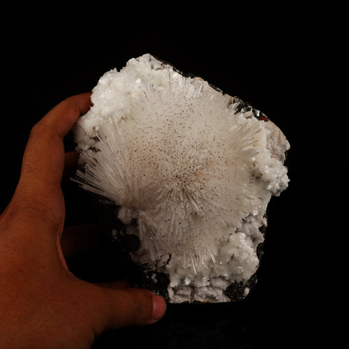 Mesolite on Heulandite Free Standing Natural Mineral Specimen # B 6051