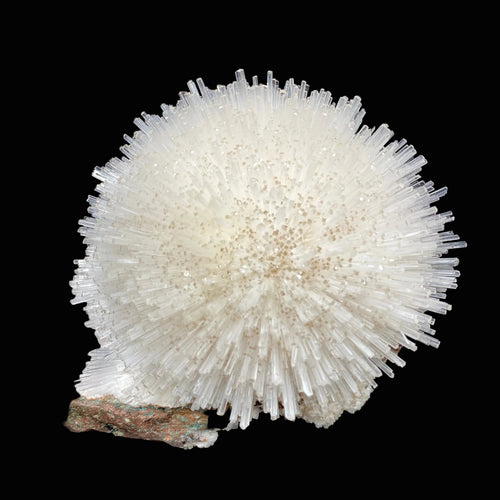 Mesolite on Mordenite Natural Mineral Specimen – Rare White Zeolite Spray from India # DK191