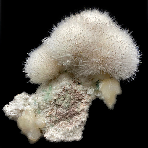 Mesolite with Stilbite on Mordenite - Natural Mineral Specimen # DK189