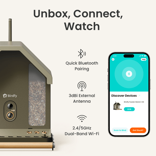 Birdfy Feeder Metal 2 4K - Smart Metal Feeder with Camera