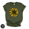 Cheetah Sunflower Tee | Boho Floral Leopard Print Graphic T-Shirt