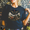 Cryptid Strolling in the Forest Tee | Bigfoot Woodland Graphic T-Shirt