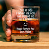 Look At You Landing My Mom And Getting Me As A Bonus | Personalized Funny Whiskey Glass For Stepdad | Father’s Day Gift for Bonus Dad, Best Stepfather 682237