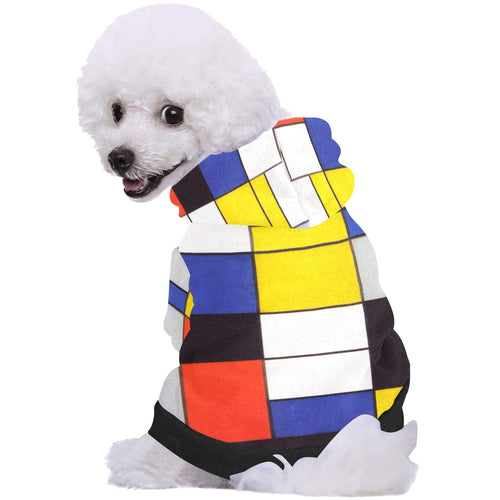 Mondrian Composition A Button Hoodie