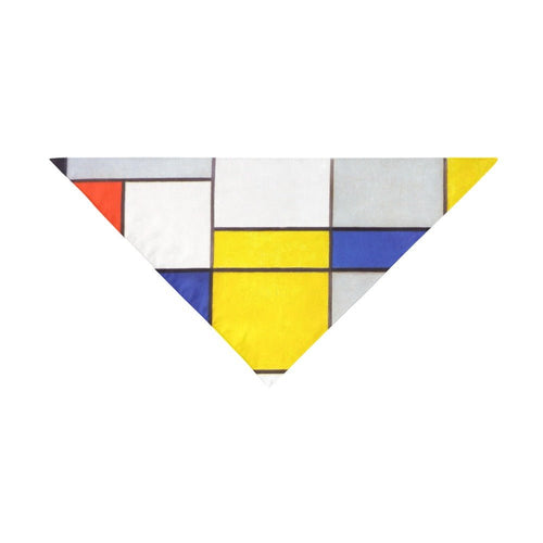 Mondrian Composition A Double-Sided Pet Bandana