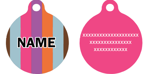 Multi-Stripe HD Dog ID Tag