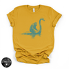 Bigfoot Riding Nessy Tee | Funny Cryptid Graphic T-Shirt