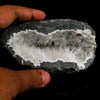 Natrolite Sprays Inside Chalcedony Geode Natural Mineral Specimen # B 5679