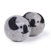 Natural Wool Ball with Koala Face Dog Toy