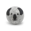 Natural Wool Ball with Koala Face Dog Toy