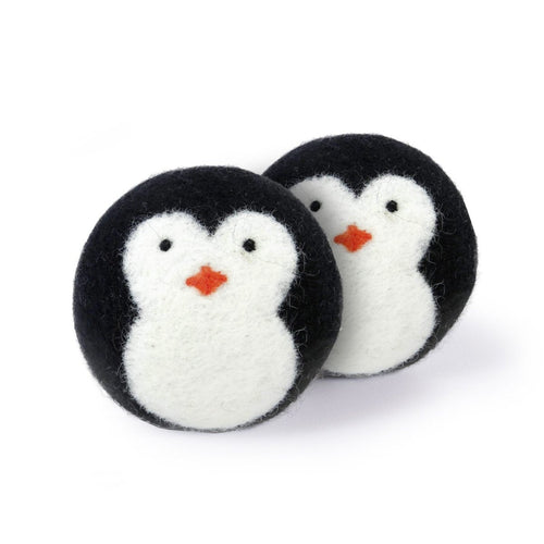 Natural Wool Ball with Penguin Face Dog Toy