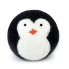 Natural Wool Ball with Penguin Face Dog Toy