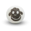 Natural Wool Ball with Sheep Face Dog Toy