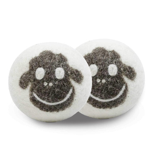 Natural Wool Ball with Sheep Face Dog Toy