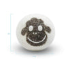 Natural Wool Ball with Sheep Face Dog Toy