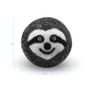 Natural Wool Ball with Sloth Face Dog Toy