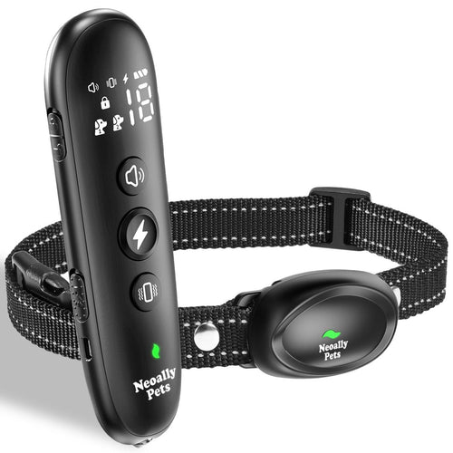 NeoAlly Remote Dog Training Collar for 8-150lbs Dogs | Rechargeable, Waterproof, 3 Training Modes, Security Lock, LED Anti-Lost Lights