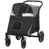One-Click Foldable Stroller for Large Medium Small Dogs, Pet, Cats with Storage