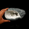 Okenite Big Puffballs Inside Chalcedony Geode Natural Mineral Specimen # B 5698