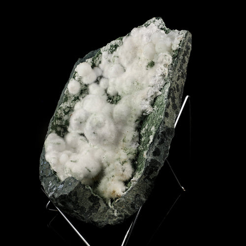 Okenite Big Puffballs Inside Chalcedony Geode Natural Mineral Specimen # B 6169