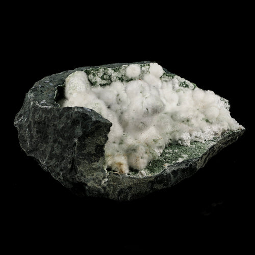 Okenite Big Puffballs Inside Chalcedony Geode Natural Mineral Specimen # B 6169