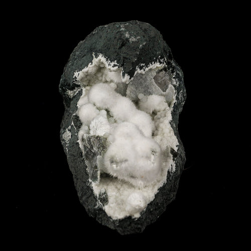 Okenite Big Puffballs Inside Geode Natural Mineral Specimen # B 6173