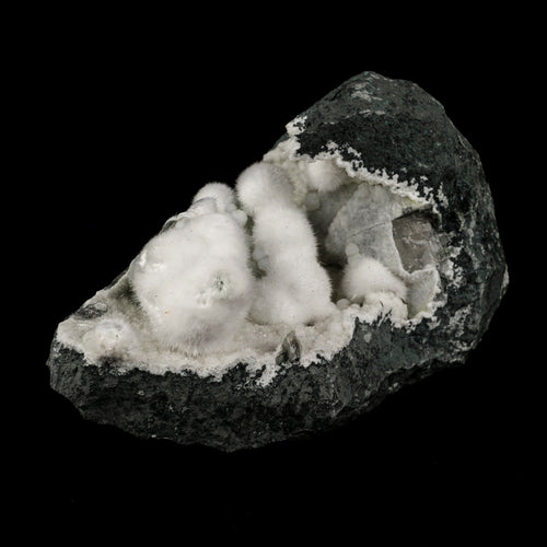 Okenite Big Puffballs Inside Geode Natural Mineral Specimen # B 6173