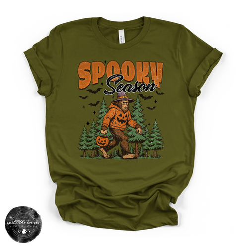 Spooky Season Bigfoot Tee | Funny Sasquatch Halloween Graphic T-Shirt