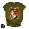 Cozy Ghost Reading Tee | Cute Book Lover Halloween Graphic T-Shirt