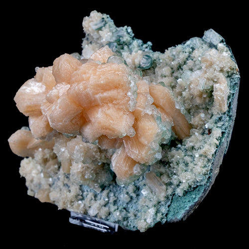One time find of bright orange crystals with Unusual growth of Green Marshy Apophyllite  - #C6