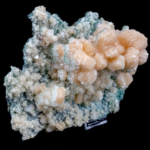 One time find of bright orange crystals with Unusual growth of Green Marshy Apophyllite  - #C6