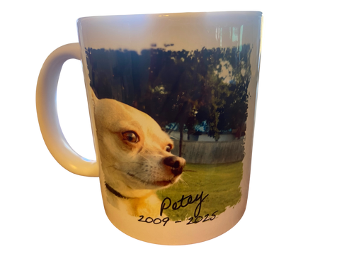 You Left Paw Prints on My Heart Personalized Pet Memorial Mug