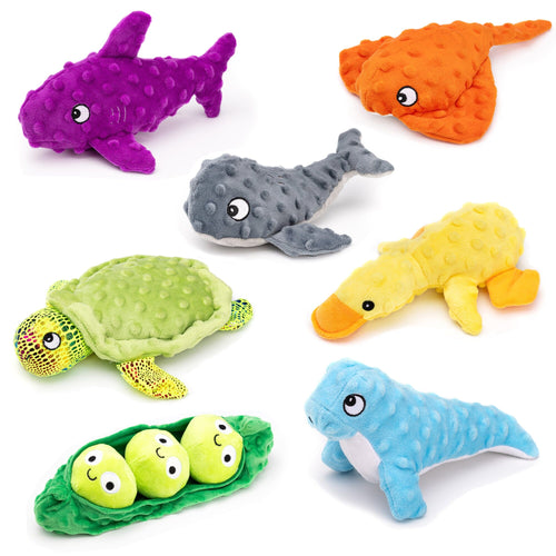 Pebbly Pal Plush Dog Toy with Squeaker