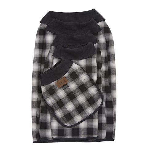 Pendleton Charcoal Ombre Plaid Dog Coat