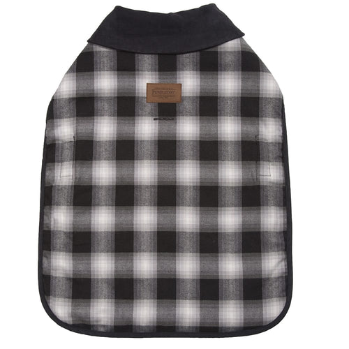 Pendleton Charcoal Ombre Plaid Dog Coat