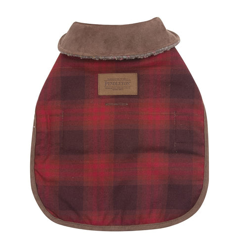 Pendleton Red Ombre Plaid Dog Coat