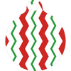Peppermint Stick Chevron Stripes HD Dog ID Tag