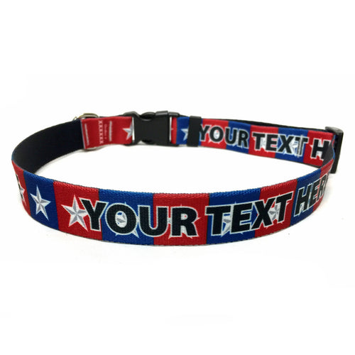Personalized Colonial Stars Dog Collar
